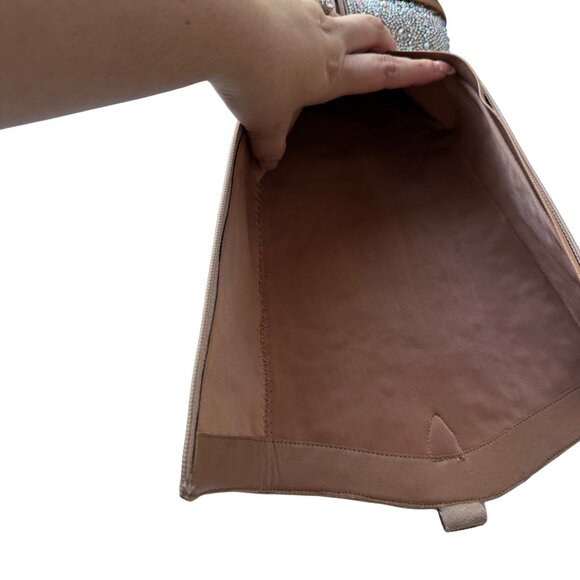 New without Box Western Silver  Sparkle Rhinestone Wide Calf Cowboy Boots - Picture 7 of 15